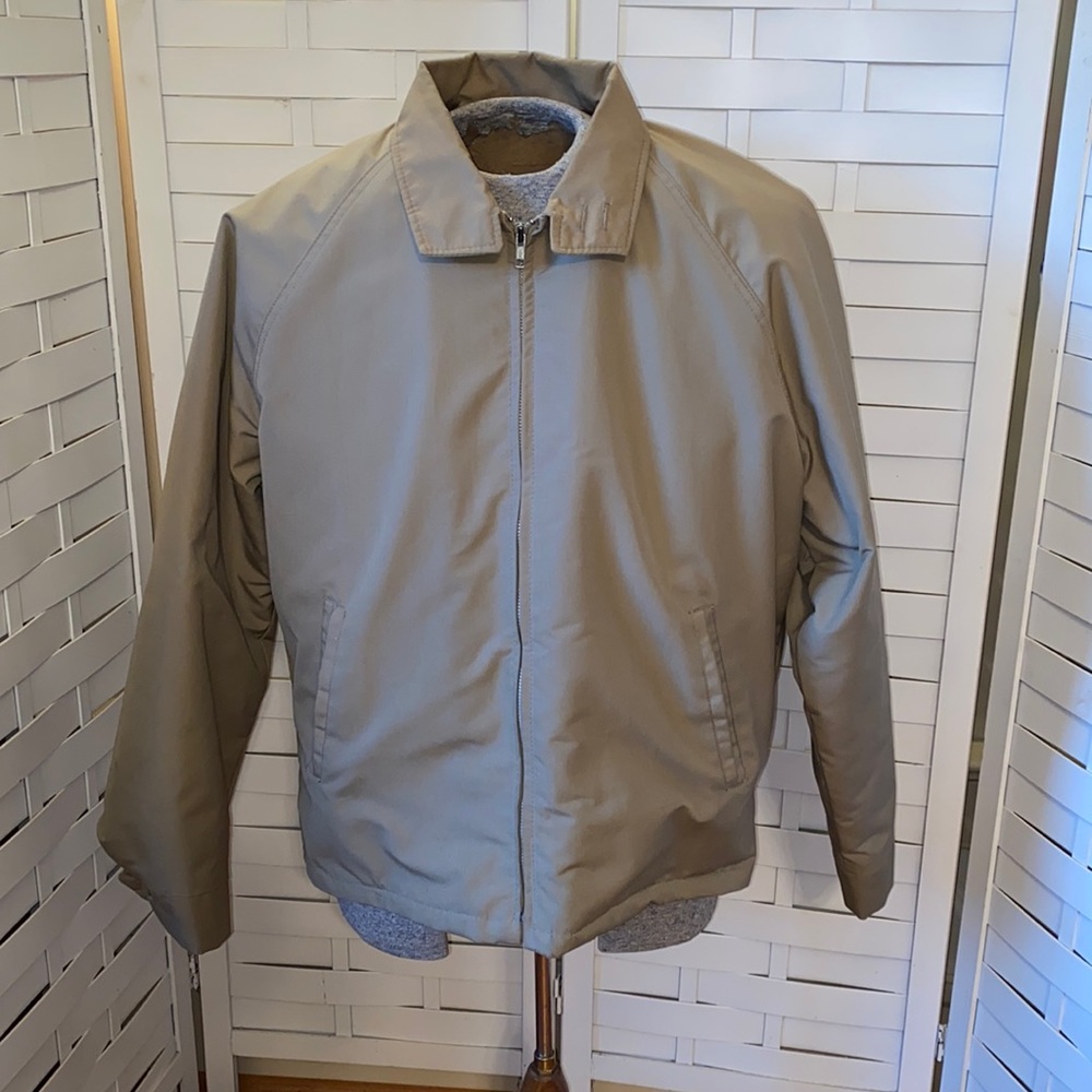 Cal Craft by California Manufacturering Co vintage khaki fleece lined jacket